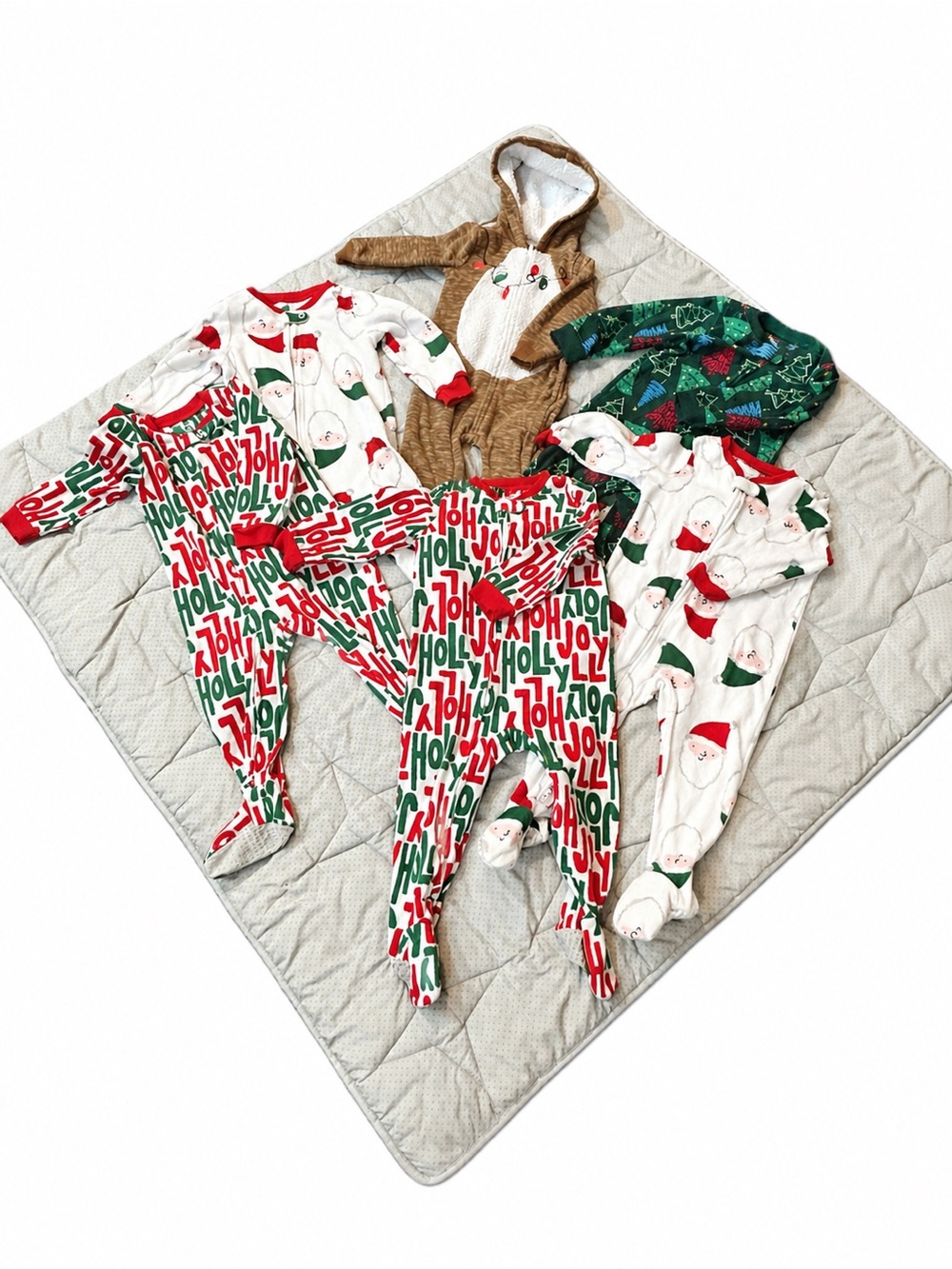 Carter’s Kids Holiday One-Piece Pajama Set - Red & Green 18-24 months